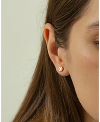 Sterling Silver 18k Gold Plated Margot Classic Stud Earrings