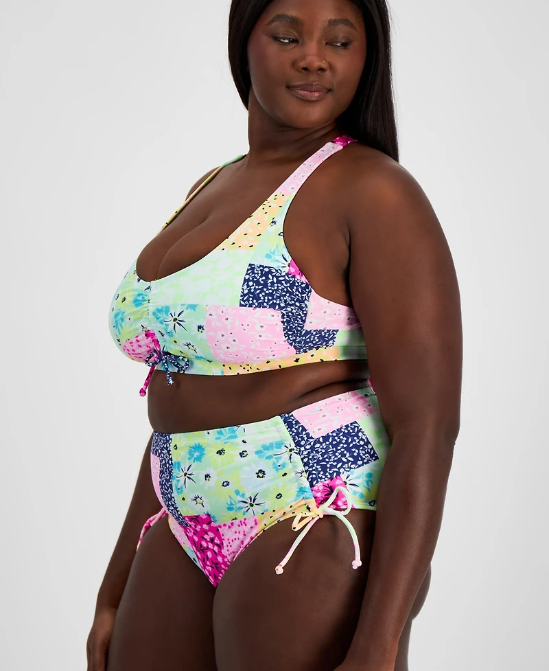 Salt + Cove Plus Patchwork Bikini Bottoms, Created for Macy's