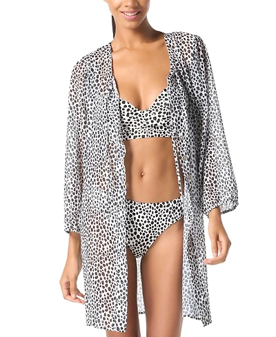 Michael Kors Women's Chiffon Button-Front Cover-Up