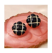 Sohi Women's The Tic-Tac-Toe Stud Earrings
