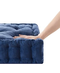 Intelligent Design Azza Chenille Square Floor Pillow Cushion, 24" x 24"