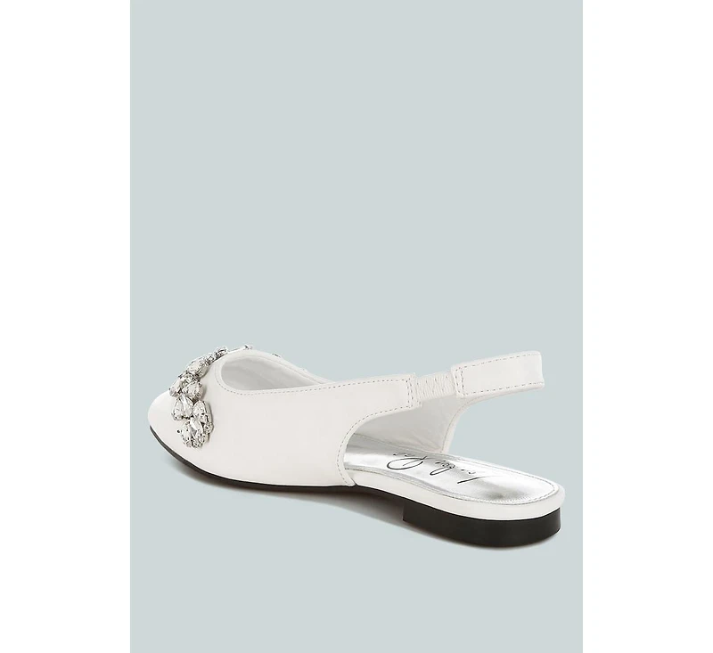 Adhara Diamante Embellished Flat Sandals