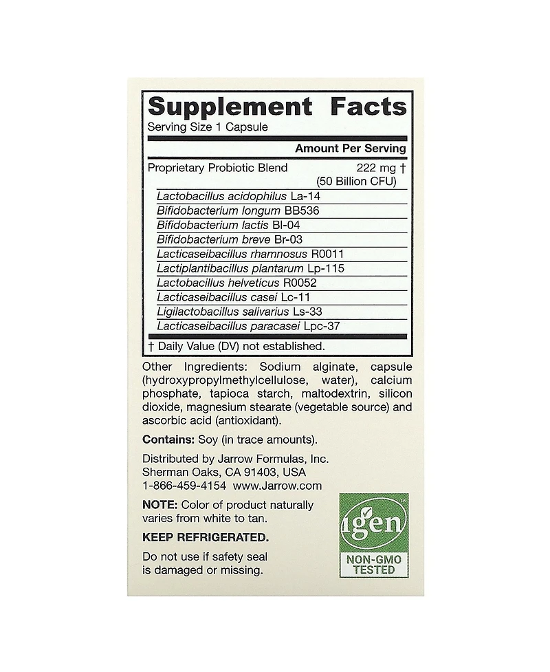 Jarrow Formulas Jarro-Dophilus 50 Billion Cfu