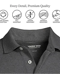 Lands' End Big & Tall School Uniform Short Sleeve Cotton Supima Polo Shirt