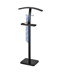 Kings Brand Furniture Metal Suit Valet Stand, Clothes Rack, Clothing Organizer, Jacket Hanger (Black)