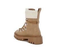 Omul Fleece & Faux Leather Boots