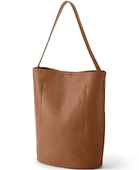 Lands' End Women's Faux Leather Bucket Bag