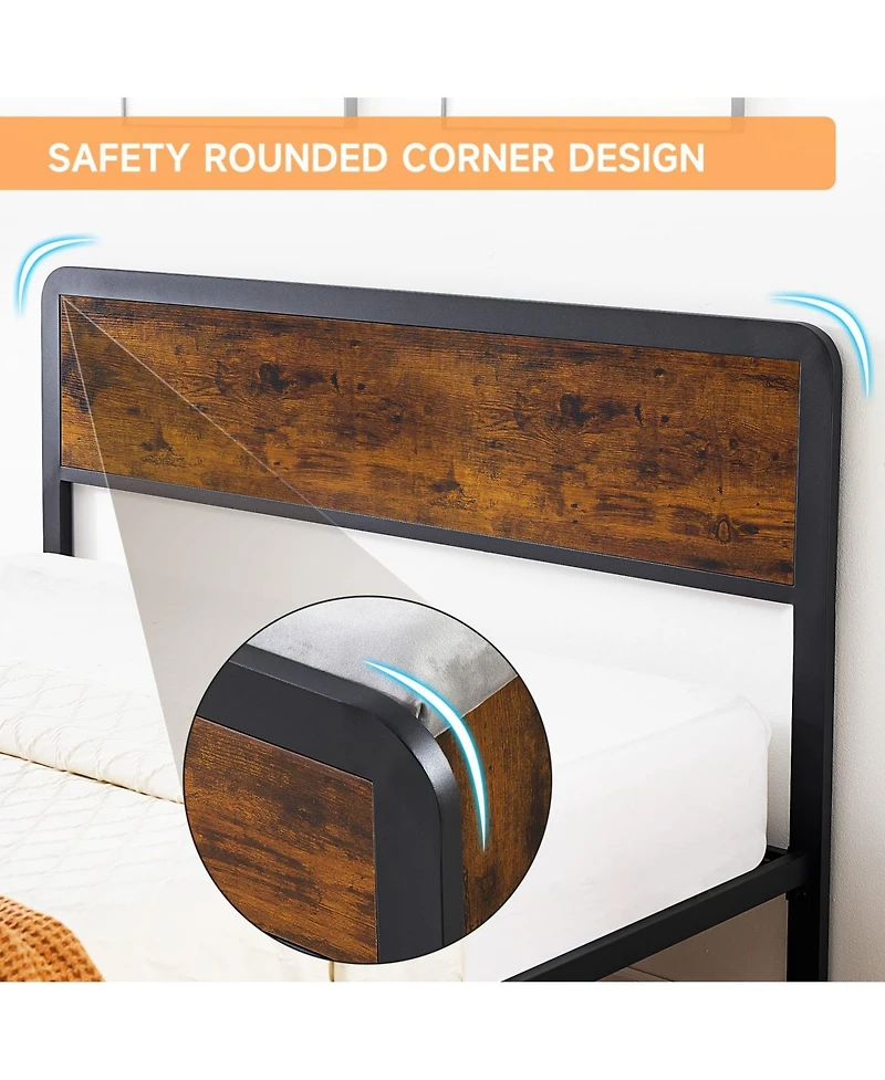 gaomon Bed Frame Queen Size with Drawers, Queen Platform Bed Frame with Headboard
