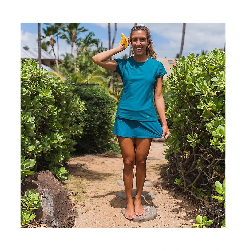 Calypsa Women's Loose Fit Adele Swim Top