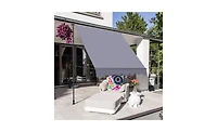 Slickblue Adjustable Non-Screw Outdoor Sun Shade Cover with Uv Protection Patio Door and Window Canopy for Backyard
