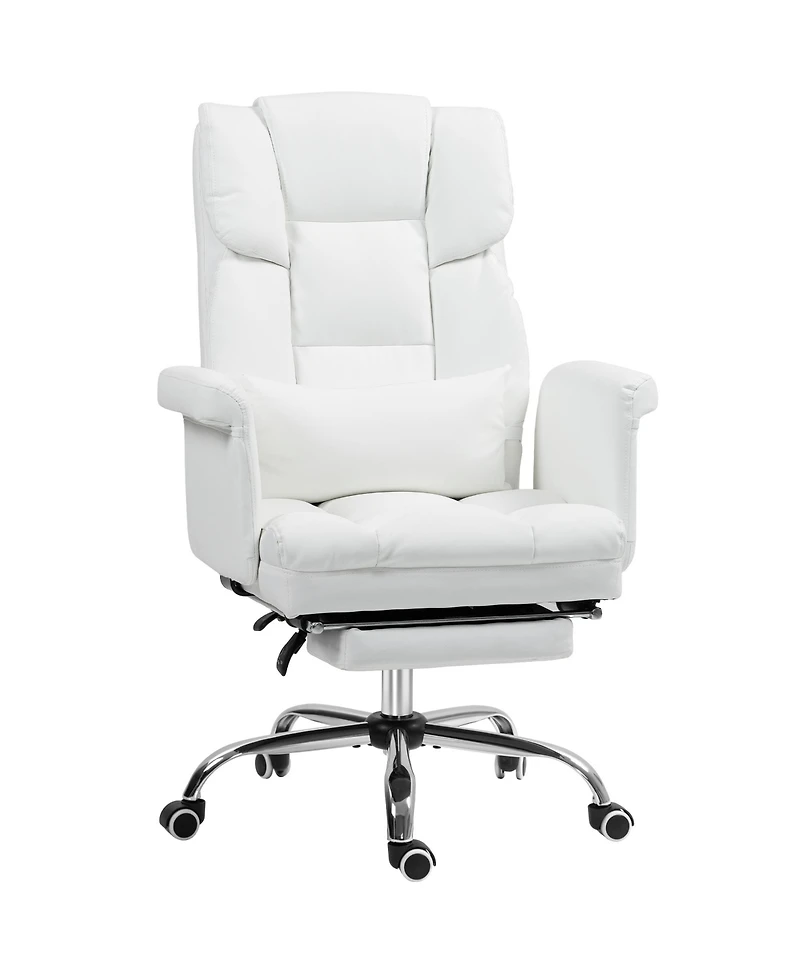 Homcom Executive Office Chair with Footrest and Lumbar Support,