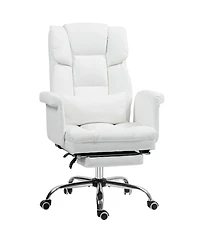 Homcom Executive Office Chair with Footrest and Lumbar Support,