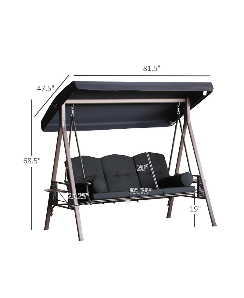 Slickblue Outdoor Patio Swing Chair – Comfortable and Stylish Seating for Relaxation Your Garden or Porch