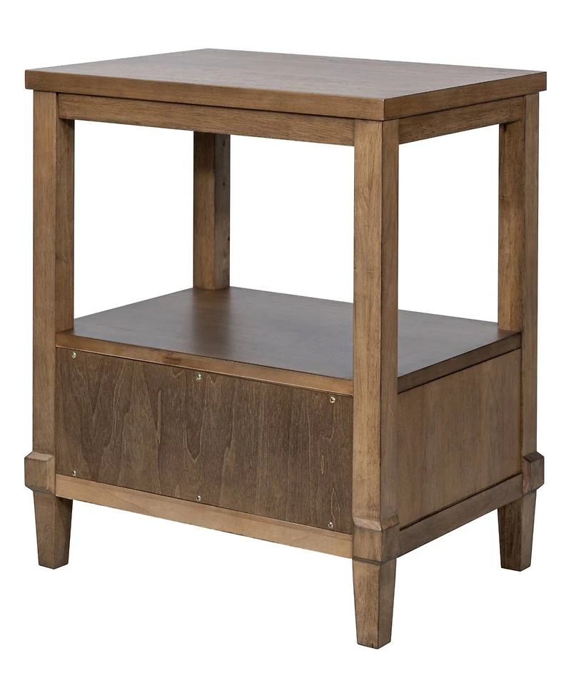 Martha Stewart Collection 22" Wood Salina Wide Woven Cane Nightstand