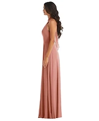 After Six Plus High Neck Halter Backless Maxi Dress