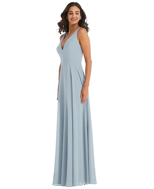 BHLDN Asha Flutter-Sleeve V-Neck Chiffon Maxi Dress | Hawthorn Mall BHLDN Asha Flutter-Sleeve V-Neck Chiffon Maxi Dress | Hawthorn Mall