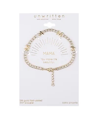 Unwritten Cubic Zirconia Mama Tennis Bracelet