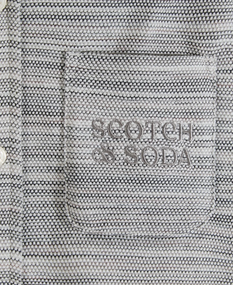 Scotch & Soda Big Boys Space Dyed Button Up Shirt