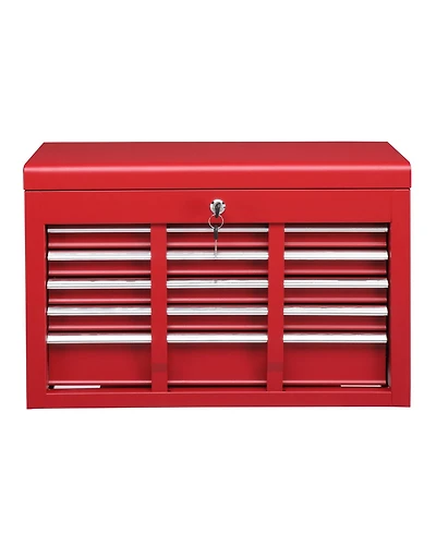 Slickblue Heavy-Duty Steel Tool Cart Cabinet with 5 Lockable Drawers - 330lb Capacity in Red for Secure Storage