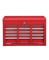 Slickblue Heavy-Duty Steel Tool Cart Cabinet with 5 Lockable Drawers - 330lb Capacity in Red for Secure Storage