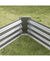 Slickblue Metal Raised Garden Bed Kit – 7.6x3.7x0.98ft Planter for Flowers, Vegetables, and Herbs