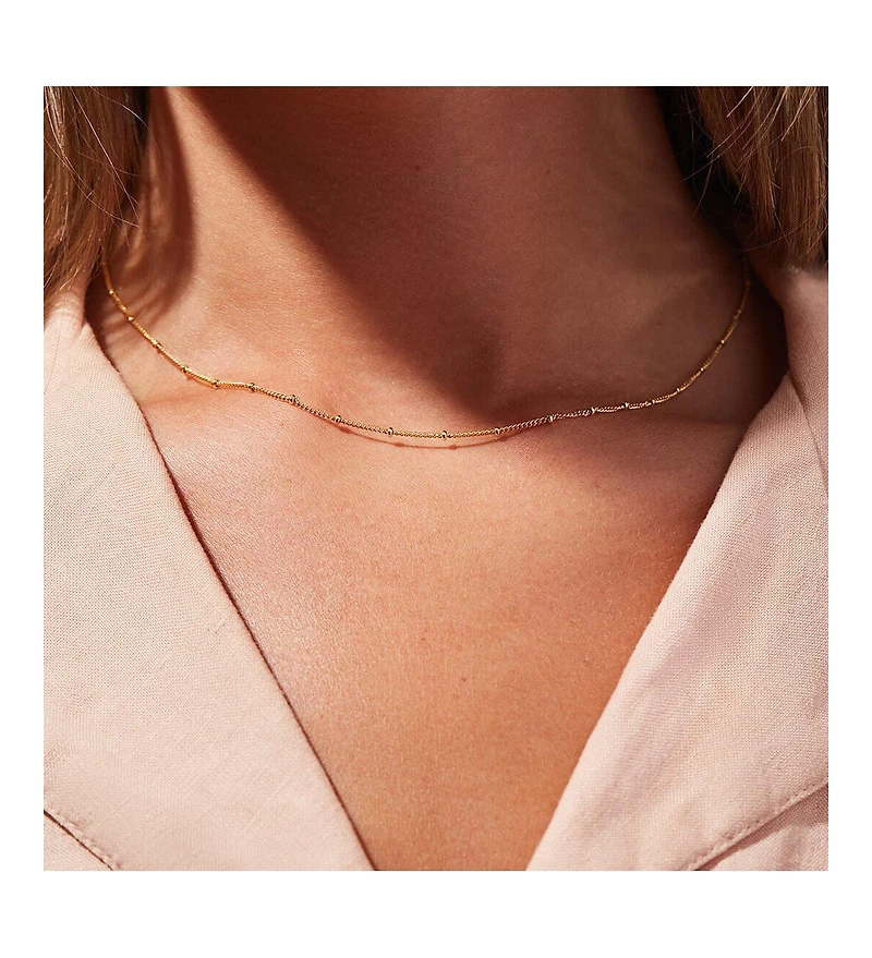 Ana Luisa Small Ball Chain Necklace - Ana Gold