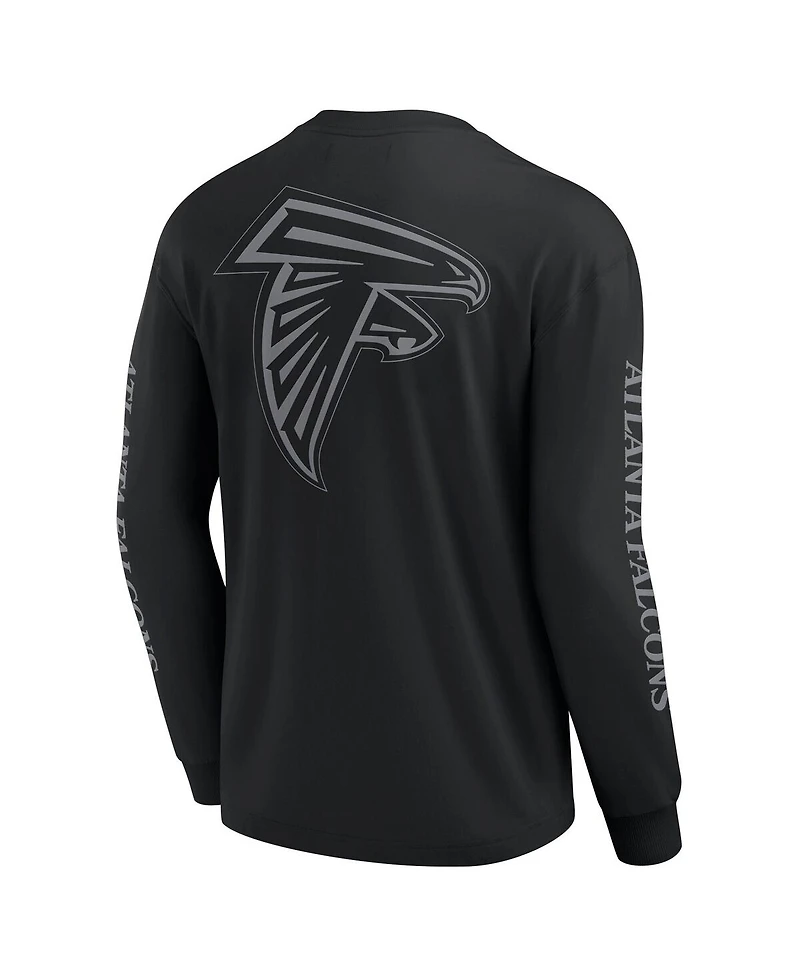 Fanatics Men's and Women's Black Atlanta Falcons Elements Strive Long Sleeve T-shirt