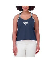 Wear by Erin Andrews Women's Navy New York Yankees Cross Strap Tank Top