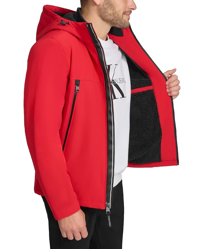Calvin Klein Men's Sherpa Lined Infinite Stretch Soft Shell Jacket