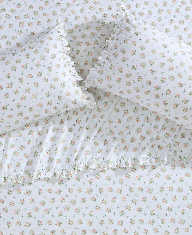 Laura Ashley 200-Thread Count Cotton Percale 2-Pc. Pillowcase Pair, King