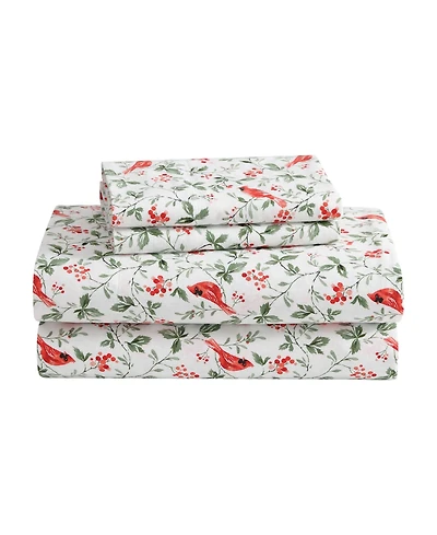 Laura Ashley Flannel 3 -Pc. Sheet Set, Twin