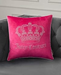 Juicy Couture Velvet Novelty Decorative Pillow, 20" x 20"