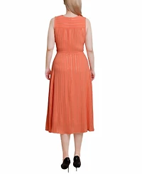 Ny Collection Women's Sleeveless Surplice Vertical Stripe Dress