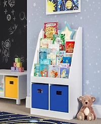 Kids Book Rack with 2 Cubbies