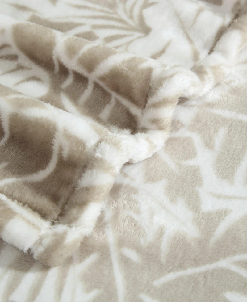Tommy Bahama Home Costa Blanca Ultra Soft Plush Fleece Blanket, Full/Queen