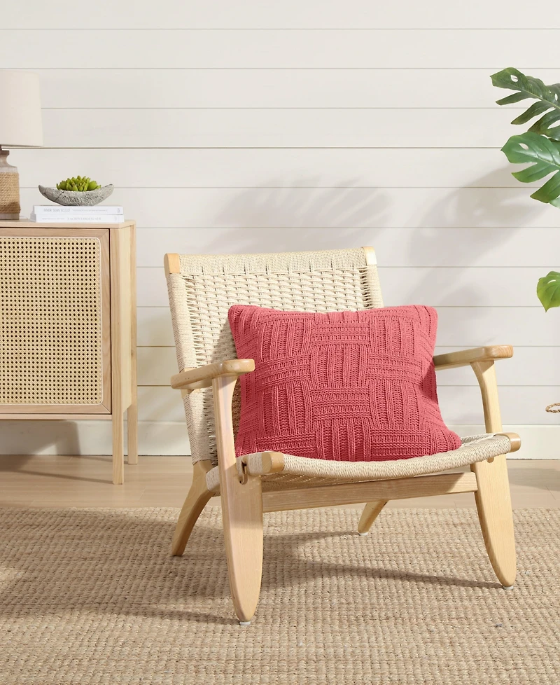 Tommy Bahama Home Chain Basket Knit Decorative Pillow, 20" x 20"