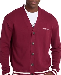 Guess Jeans Men's Embossed Logo Cardigan Sweater