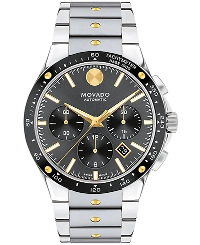 Movado Men's Alta S.e. Swiss Automatic-Chronograph Stainless Steel Watch, 43mm