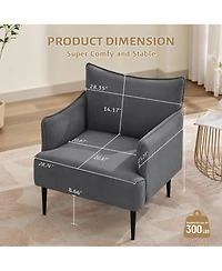 gaomon Modern Accent Chair, Corduroy Chair for Living Room, Comfortable Armchair Bedroom, Reading, Waiting Rooms, and Office Study