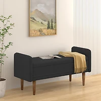 Streamdale Teddy Velvet Storage Stool with Storage