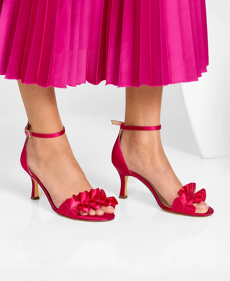 Nina Women's Lisa Mid Heel with Ruffle Sandal