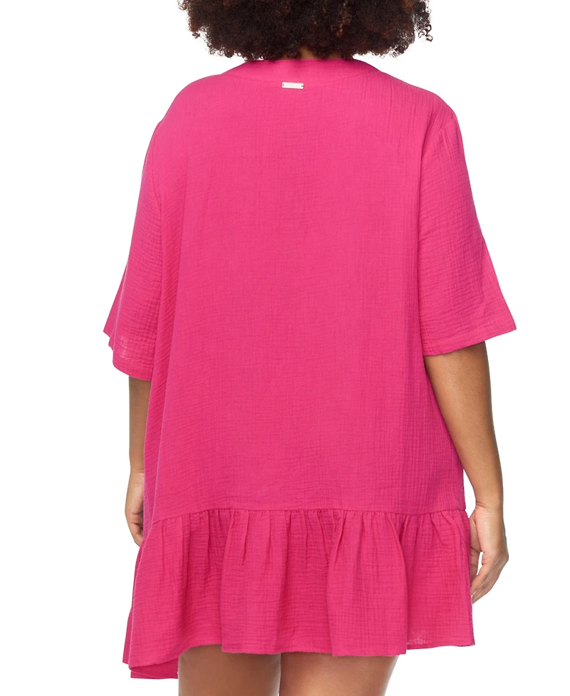 Raisins Curve Trendy Plus Size Sol Cotton Cover-Up