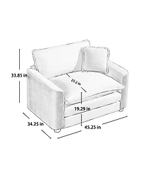 Streamdale Furniture Warm and Cozy Sofa Set with Soft Cushions and Pillows, Home Theater Style Sofa Set Consisting of One 2-Seater Sofas and Two Singl
