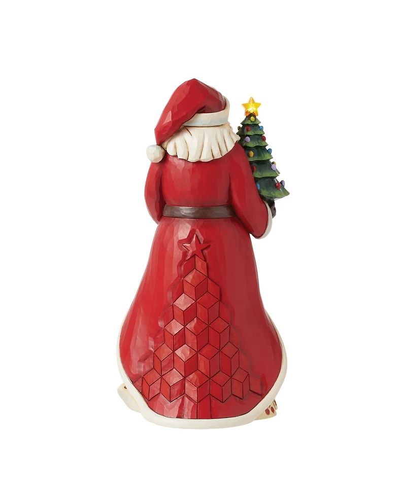Jim Shore Santa with Vintage Led Tree