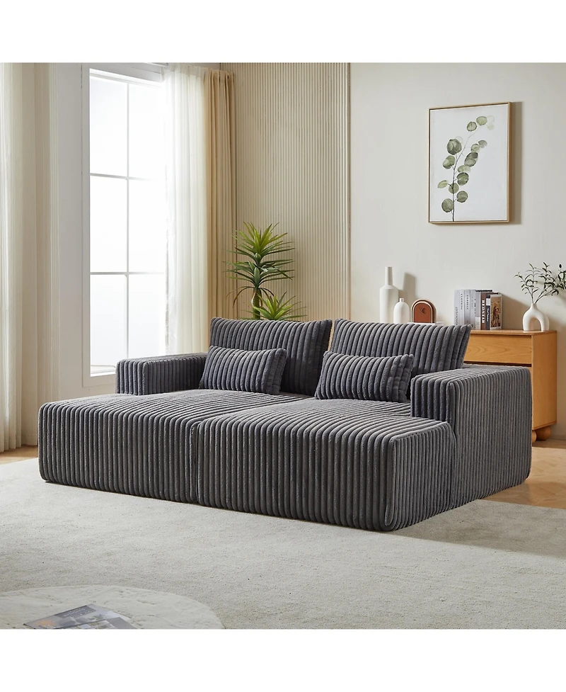 Streamdale Plush Cloud Sectional Sofa Bed