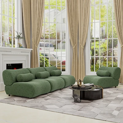 Streamdale Modular Chenille Sofa with Reclining Backrest