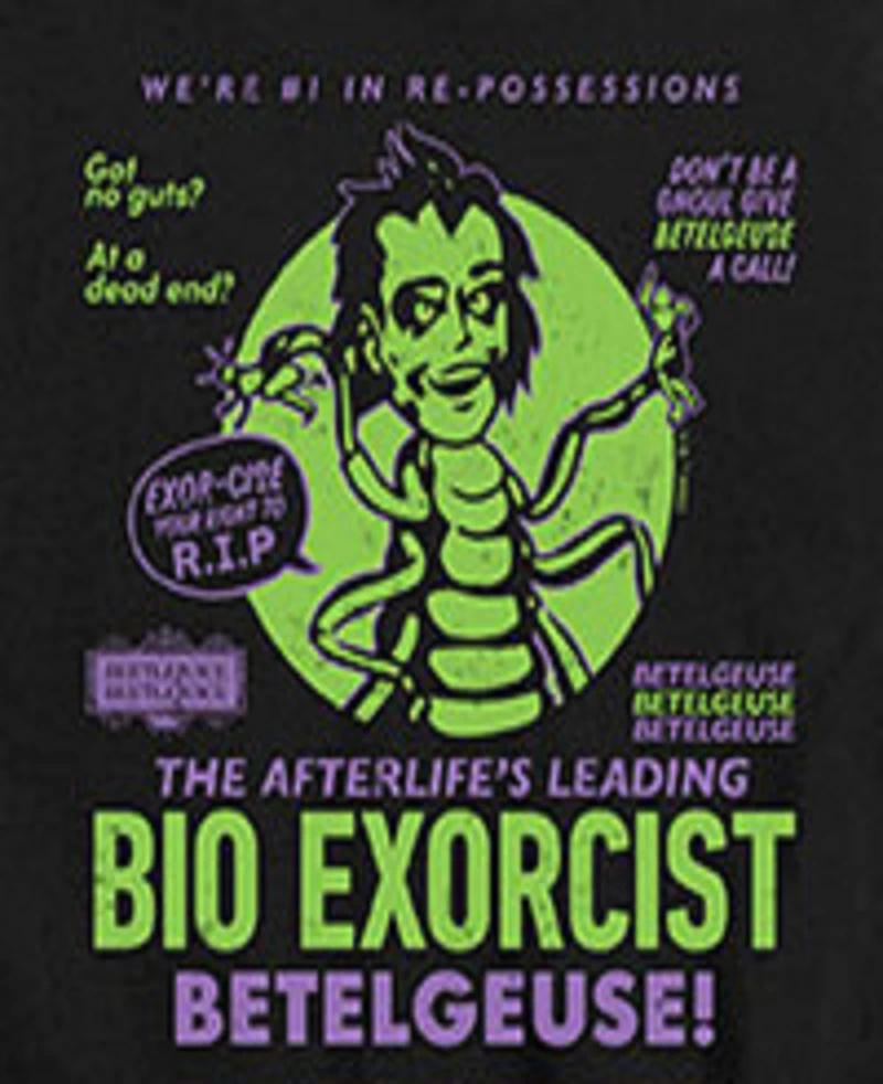 Beetlejuice Big Boys Bio Exorcist Graphic Tee