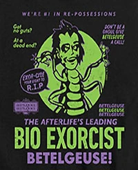 Beetlejuice Big Boys Bio Exorcist Graphic Tee