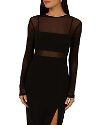 Adrianna Women's Mesh-Panelled Column Gown