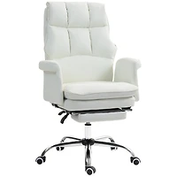 Homcom Executive Office Chair with Footrest, Ergonomic, Reclining,
